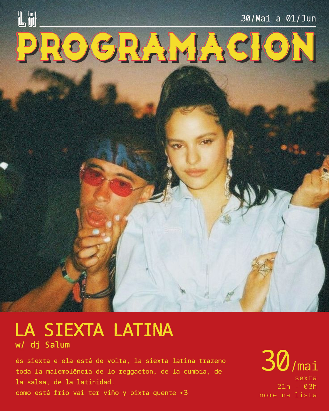 tremoçø apresenta ⭑ Sexta Latina ⭑ 30/05 ⭑ sexta ⭑